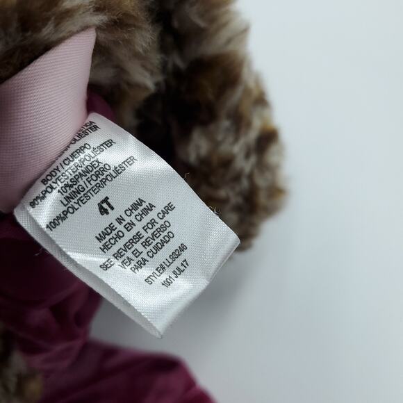 Little Lass Velvet Coat with Faux Fur Trim Size 4T - Picture 8 of 8